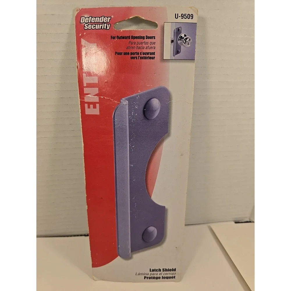 Defender Security Entry Latch Shield U-9509‎ For Outward Opening Doors Grey
